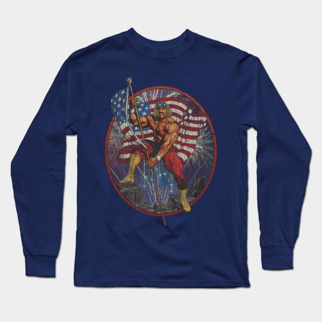 Flag Waving Patriot 1990 Long Sleeve T-Shirt by JCD666